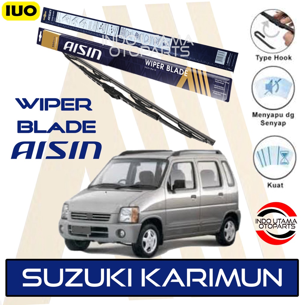 Wiper Mobil Suzuki Karimun Sepasang AISIN 18-20&quot; ORIGINAL