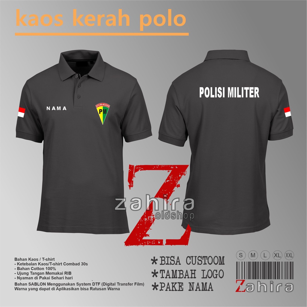 Kaos polo polisi militer / baju kerah polisi militer