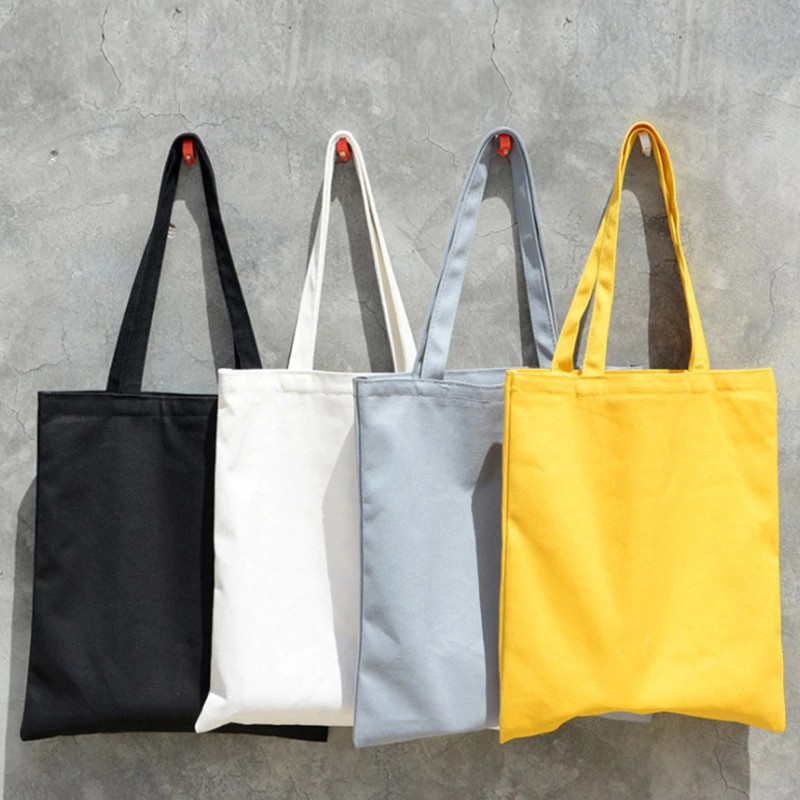 Promo Tote bag Simpel Tote bag polos premium Totebag resleting 30 x 40 cm bahan drill premium ready