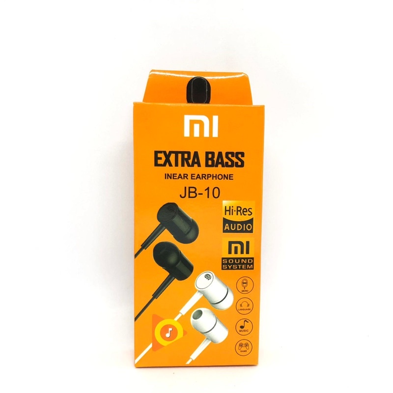 grosir handsfree xiaomi hf jb10 extra bass earphone