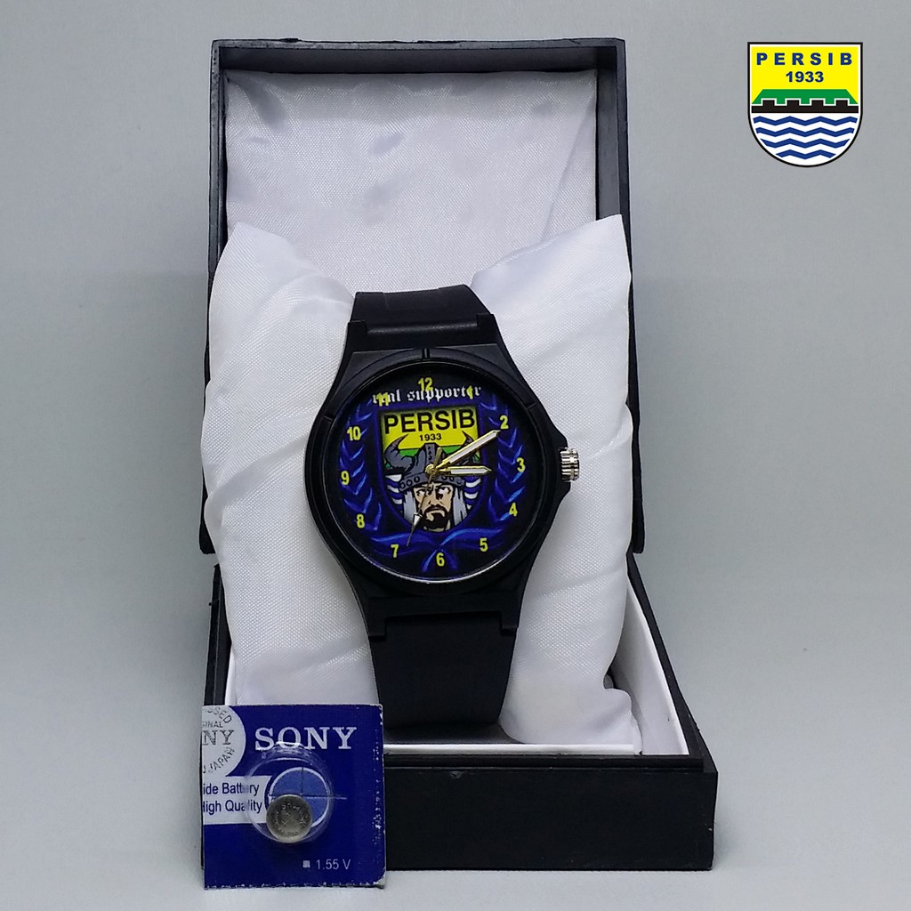 JAM TANGAN PERSIB ANTI AIR (+BOX JAM BB &amp; +BATREI CADANGAN)