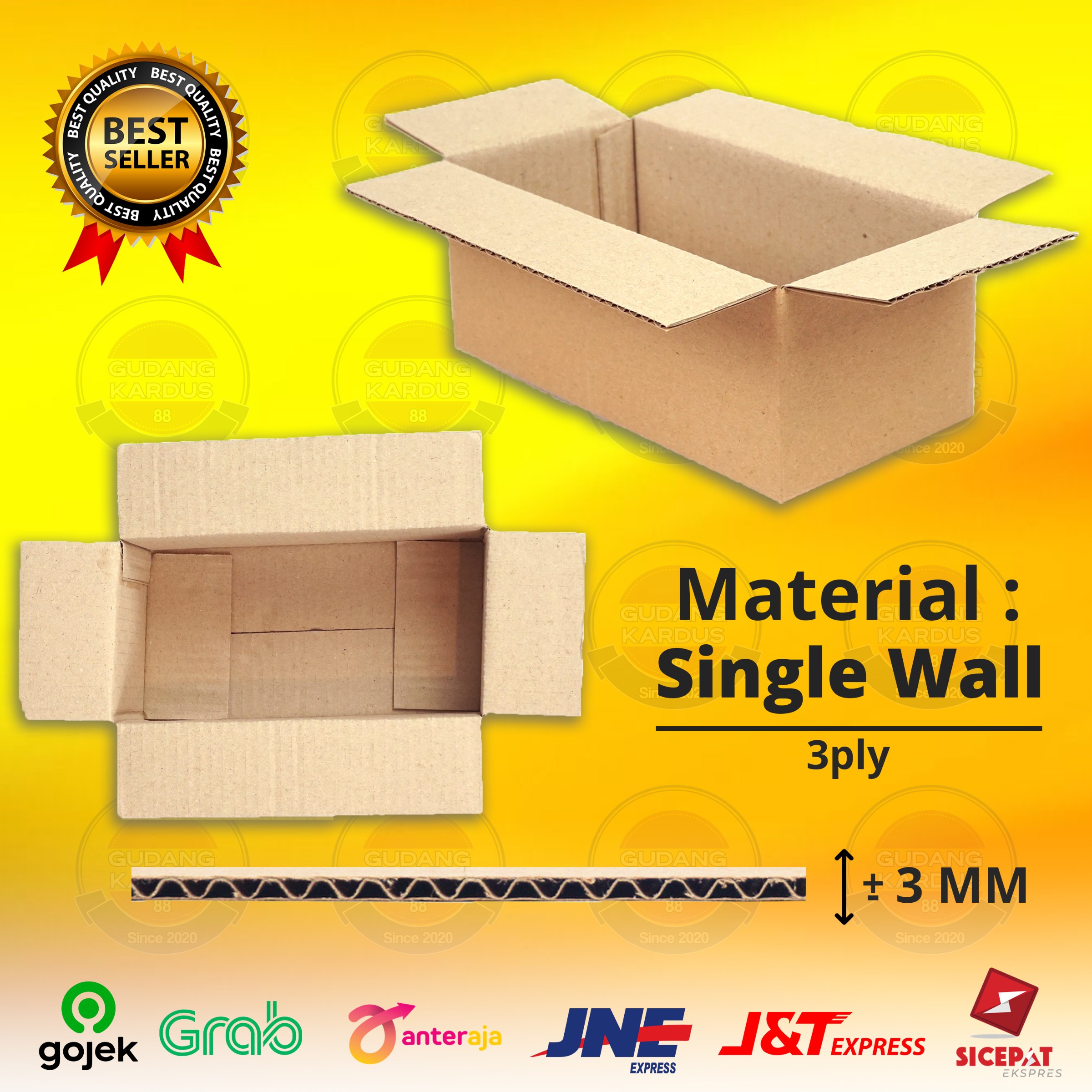 KARDUS KARTON BOX POLOS UKURAN 19x12x5 CM-1