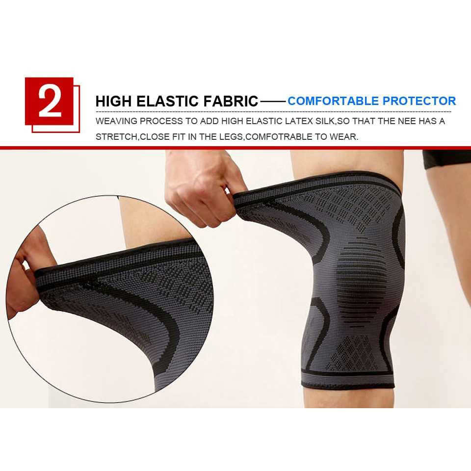 AOLIKES Pelindung Lutut Knee Support Pad Brace Fitness 1 Pair - 7718