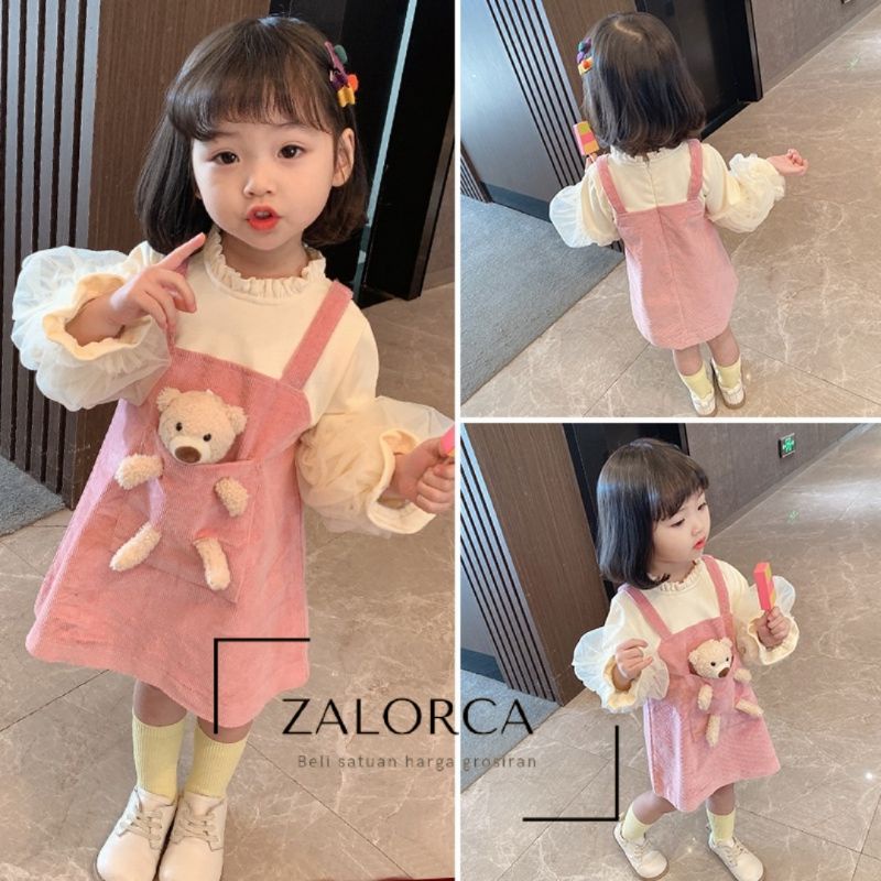 Dress Atasan Anak BONEKA LENGAN BALON Import