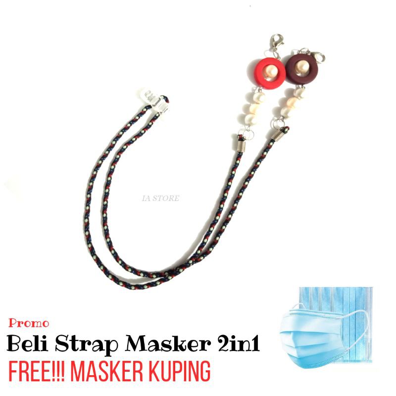 Promo Buy 1 Get 1 Free . Strap Masker 2in1 Konektor Headloop Tali Masker Kalung Masker