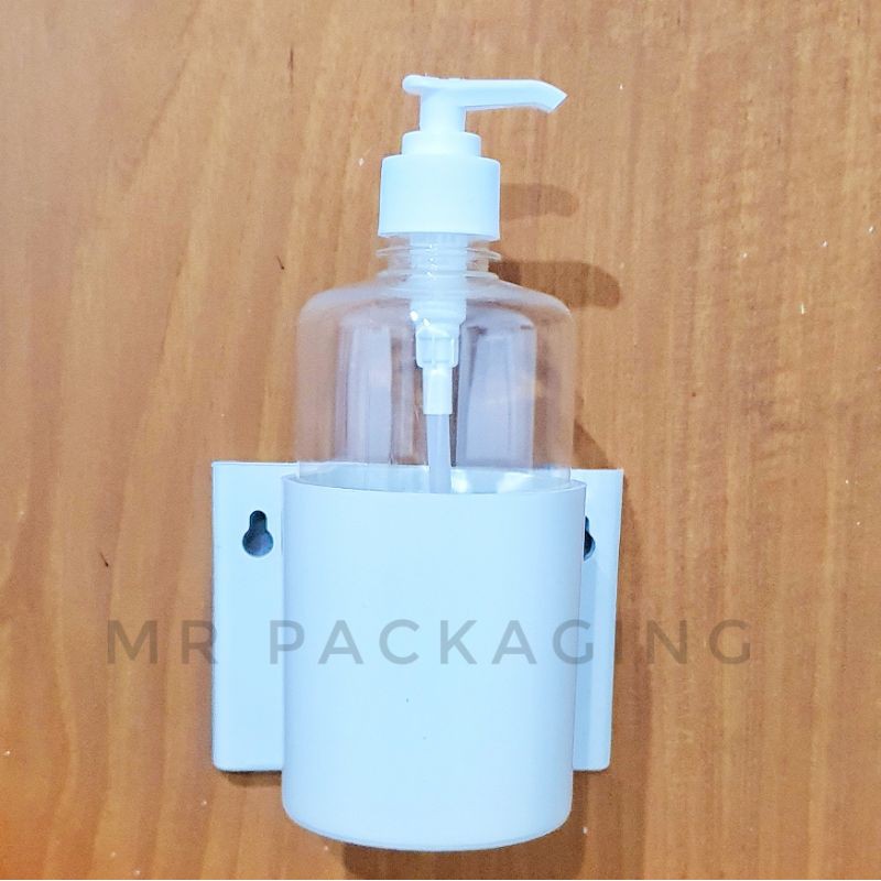 Bracket Dinding + Botol 500ml Pump | Braket Wadah Tempat Handsanitizer Onemed / Sabun Tempel Tembok