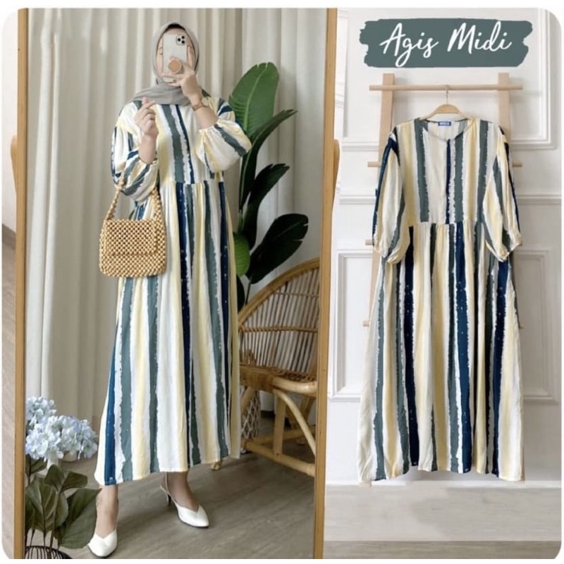 (RPA) ALL MIDI GAMIS DRESS RAYON UNIQLO PART 2-MIDI AGISA