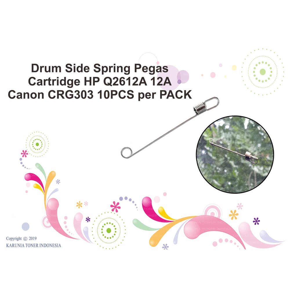 Drum Side Spring Pegas HP Q2612A 12A Canon CRG303 10PCS per PACK NEW