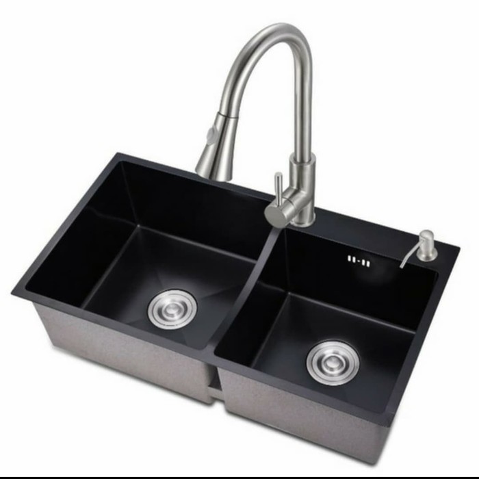 kichen sink stainless black 8245/cuci piring stainles hitam 2 lubang