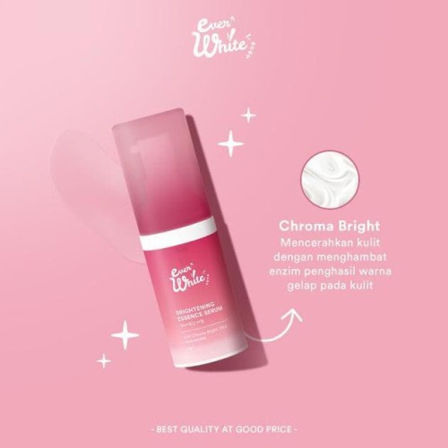 [ORI] Everwhite Brightening Essence Serum dengan Chroma Bright + Niacinamide + Hyaluronate + VIT C Mencerahkan Wajah &amp; Menyamarkan Noda Hitam Pada Wajah - BPOM 15ML