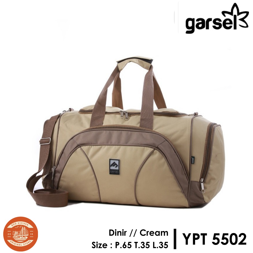 Tas Mudik Travel Selempang Gym Original Distro Bandung Pakaian Cream Garsel Fashion Bandung YPT 5502