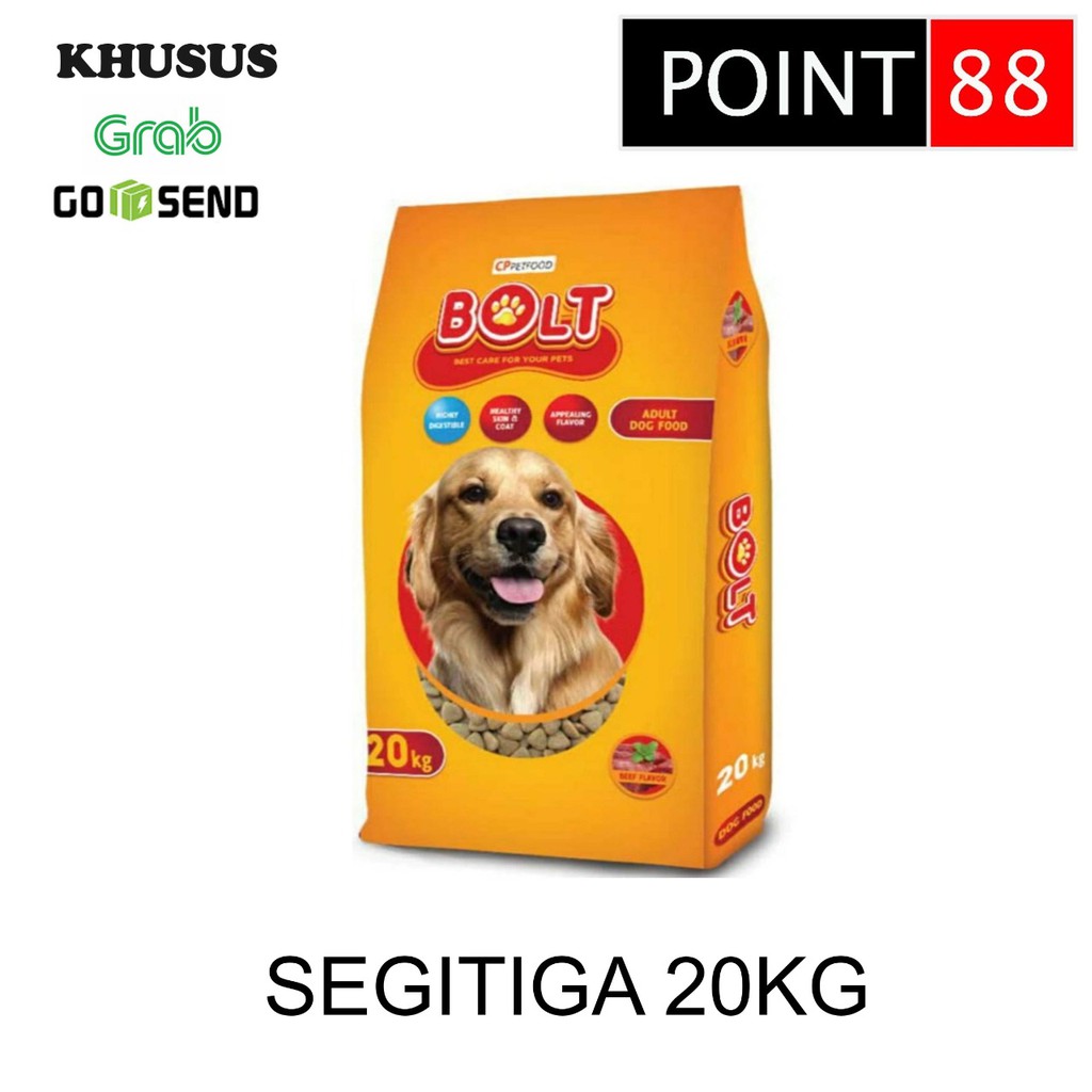 BOLT Dog Bulat/Segitiga/Lamb 20kg (Grab/Gosend)