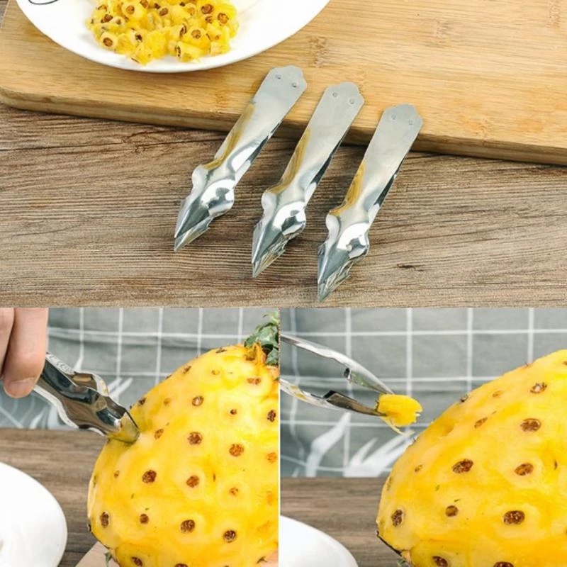 Alat Pengupas Inti Buah Nanas Bahan Stainless Steel Dengan Gagang Panjang