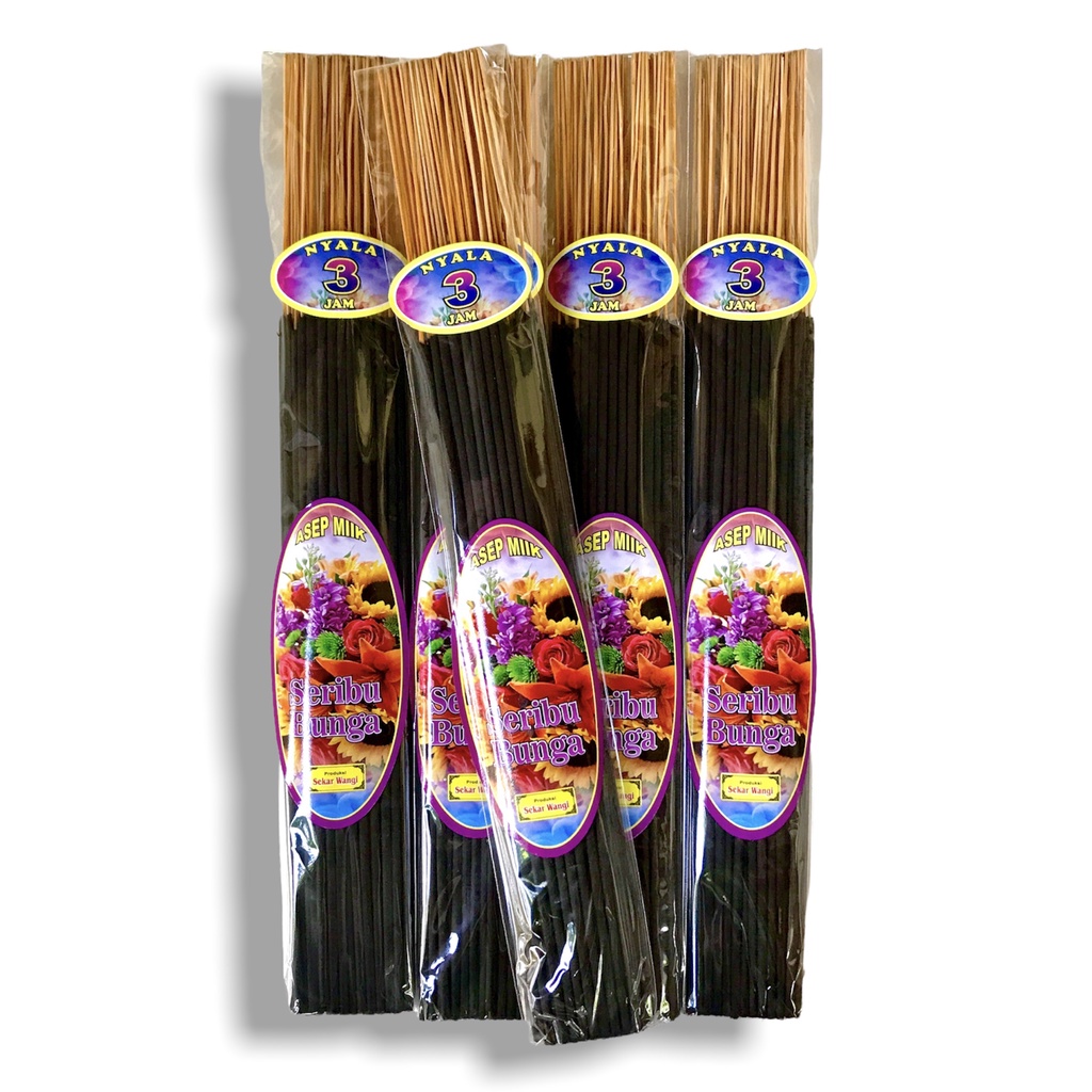 Dupa Hio Jumbo 3 Jam Seribu Bunga Abu Dingin 39 cm 1 bungkus isi 50 stick Abu dingin produksi Sekar Wangi