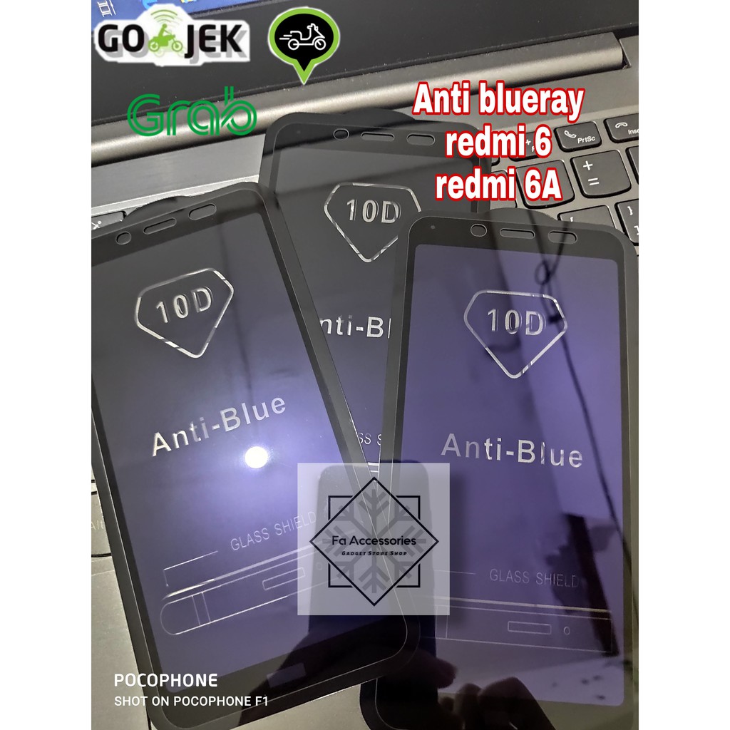 Tempered Glass Bluray Anti Blue Light Full 10D 99D Xiaomi Redmi 6 screen guard redmi 6a