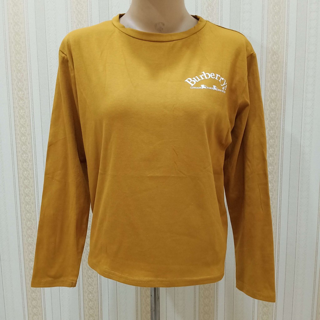 BURBERRY Premium Tee Import / Kaos Burberry Cotton Fashion Wanita Tangan Panjang
