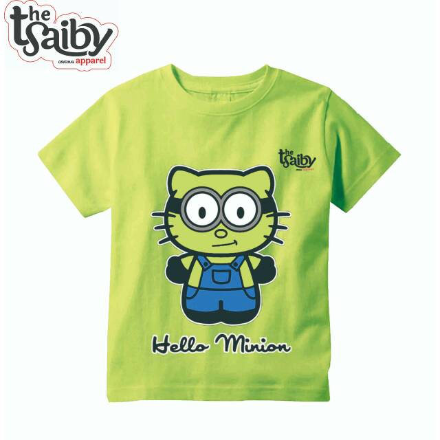 Kaos anak karakter hello minion the tsaiby
