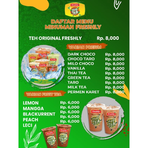 Desain Daftar Menu Makanan Minuman Elegan Termurah