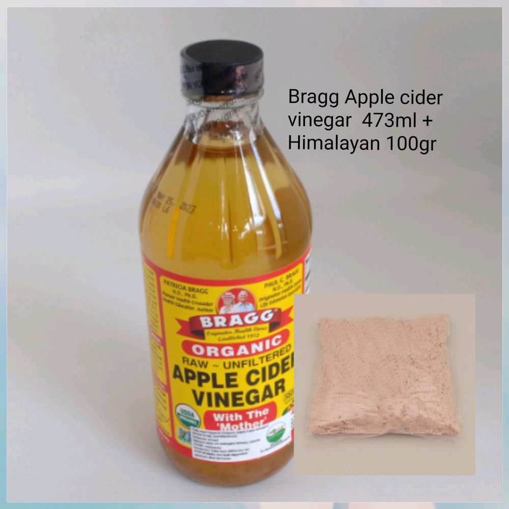 

Paket promo bragg Apple cider vinegar 473ml Himalayan salt 100gr Best Quality