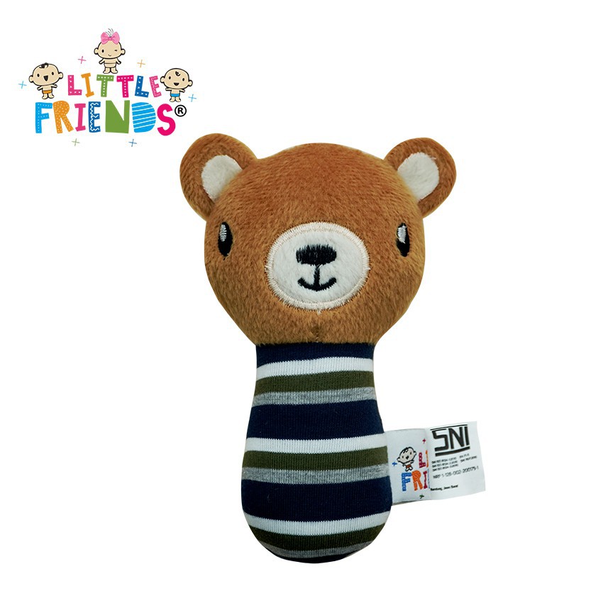 Little Friends Rattle Stick Boneka | Mainan Bayi Boneka Kerincingan