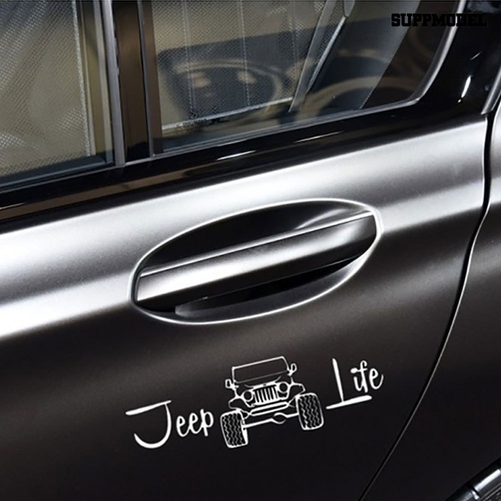 Stiker Decal Motif Tulisan Jeep Life Untuk Dekorasi Jendela / Bumper Mobil SUV / Truk