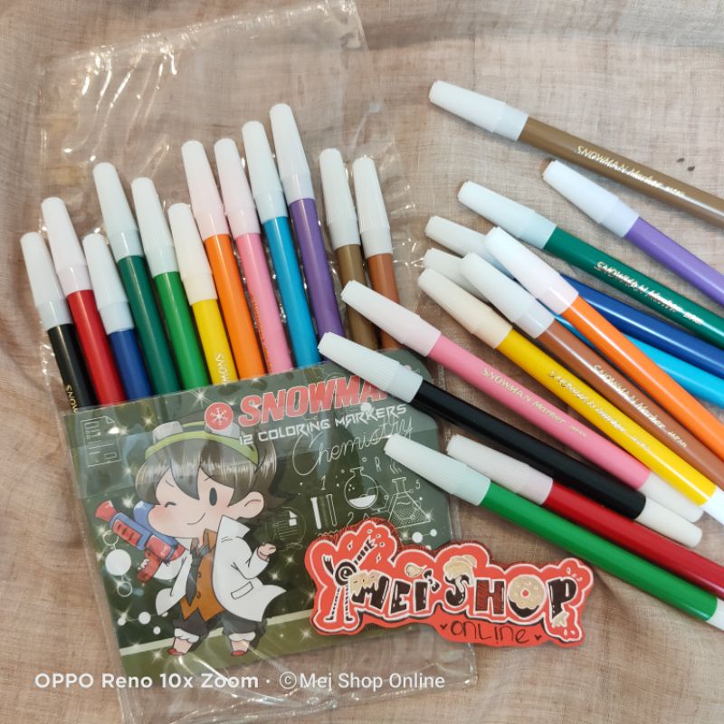 

Spidol snowman kecil 12 warna ORIGINAL