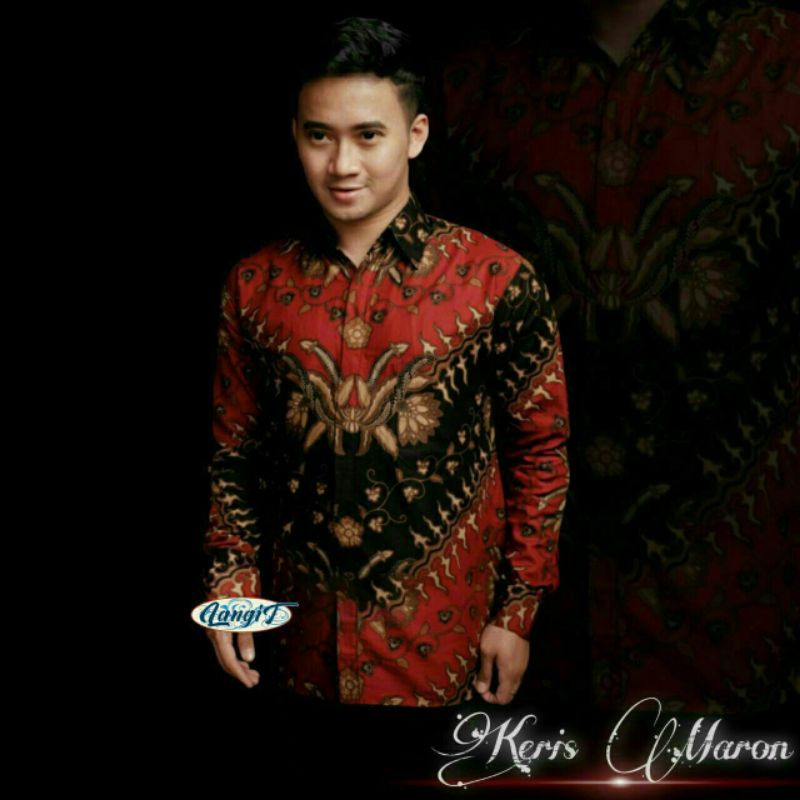 Batik Pria Lengan Panjang BATIK NAKULA HRB026 motif KERATONAN Kode 002 size M L XL XXL Reguler