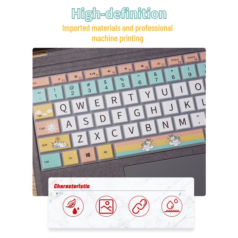 Cover Pelindung Keyboard Bahan Silikon Anti Debu Untuk Microsoft Surface Pro 4 / 5 / 6 / 7 Laptop 1 / 2 / 3 1 / 2