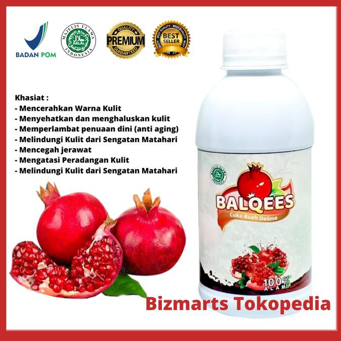 Cuka Delima Balqees 250ml Pomegranate Vinegar Penghalus Kulit Wajah Indonesia