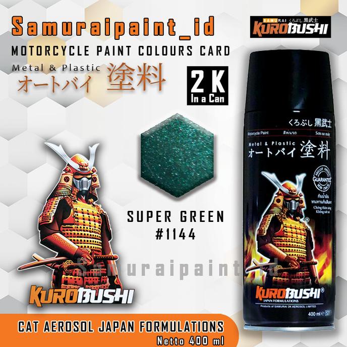 samurai paint super green 1144 hijau tua metalik cat aerosol pilox Termurah