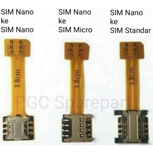 Nano ke SIM Standar - Adapter Converter Hybrid Dual Sim Slot Nano ke SIM Standar