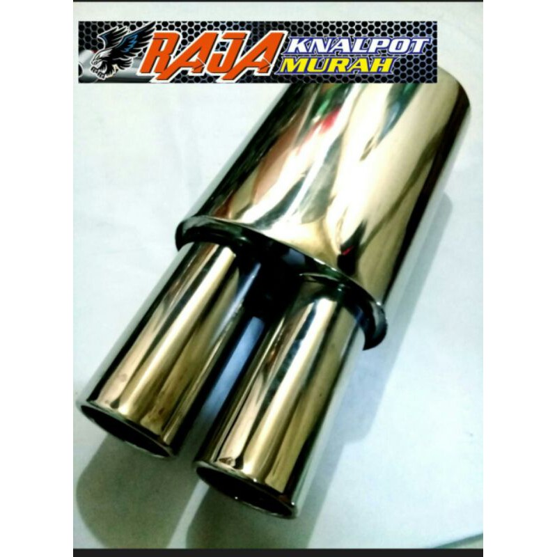 KNALPOT MOBIL HKS DOUBLE SETBRING ARGON FULL STAINLESS