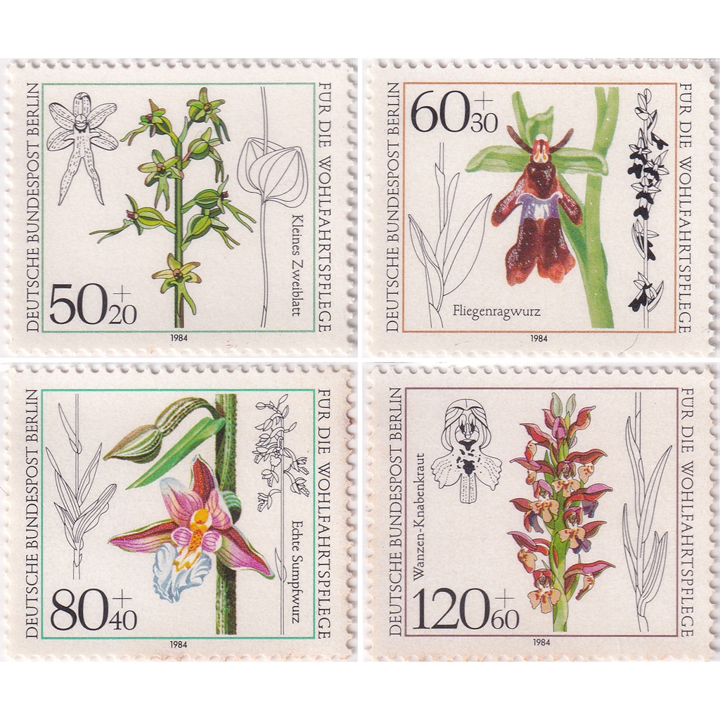

Prangko Berlin 1984 - Charity Stamps - Orchids