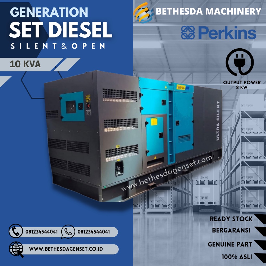 Genset 10 Kva Perkins Silent Type