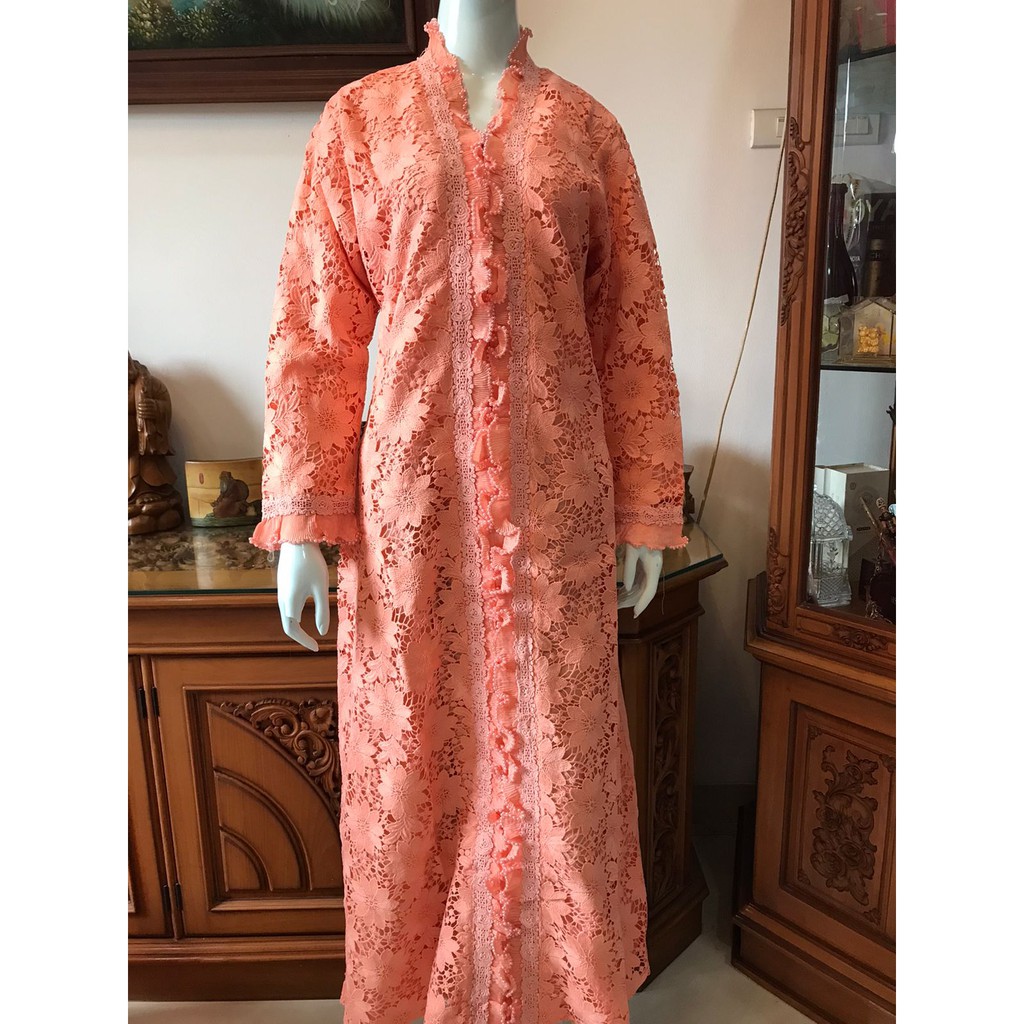Gamis alexuez full brukat 0481 depan /gamis brukat tebal premium