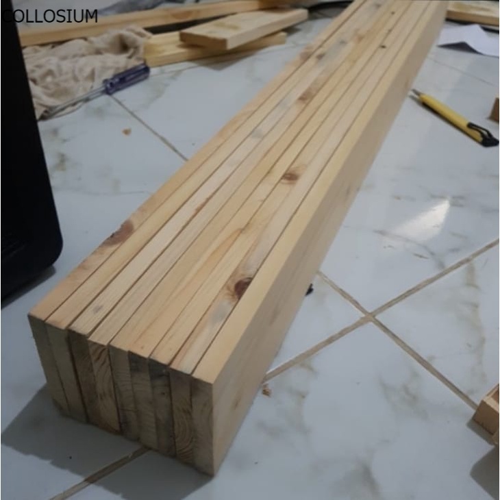 Papan Kayu Tipis 120x8x1 Isi 5pcs Kayu Jati Belanda Papan Kayu Pinus Putih Serat Jerman Kualitas Sup