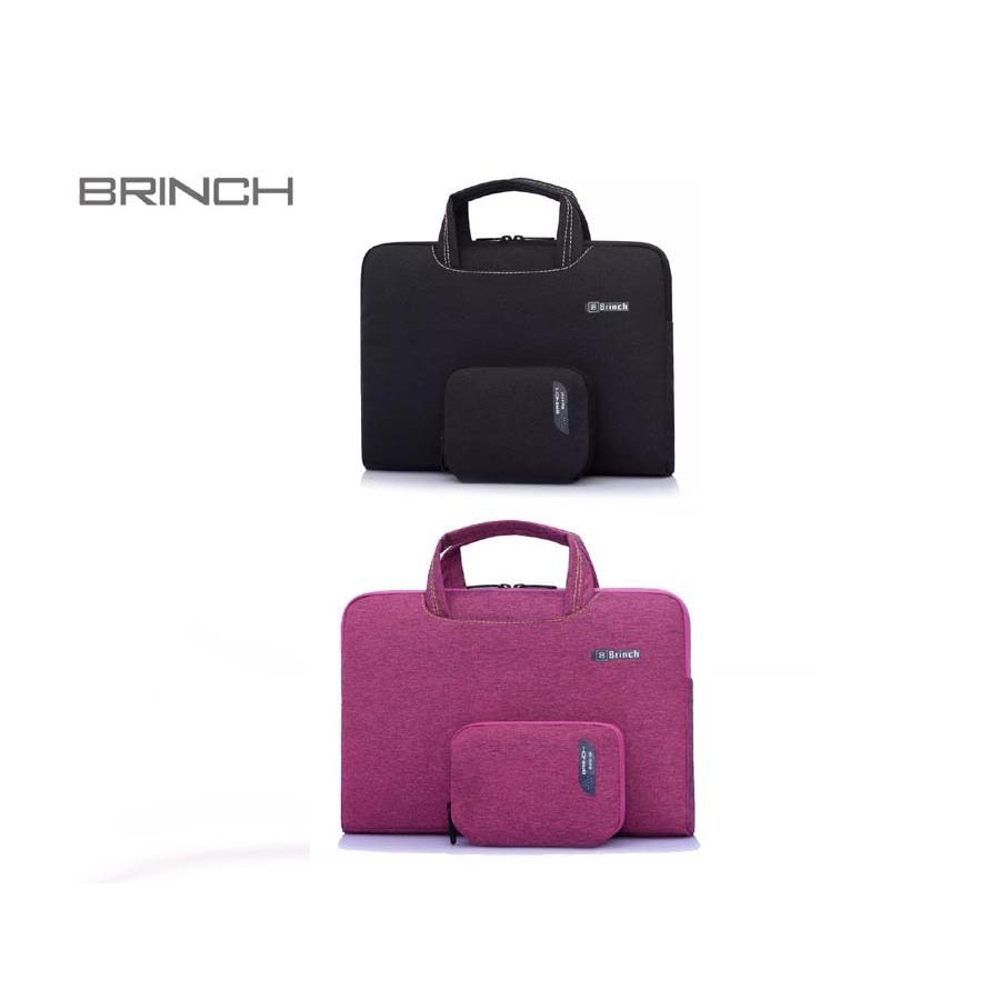 Tas Laptop Jinjing BRINCH Oxford Laptop Sleeve Case free pouch 14 15 inch