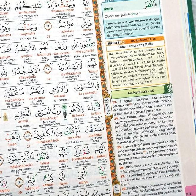 SALE (ycz-1272) Alqur an Syauqi Ukuran Sedang A5, Al Quran Syauqi Aliqa - Al Quran Terjemah Perkat
