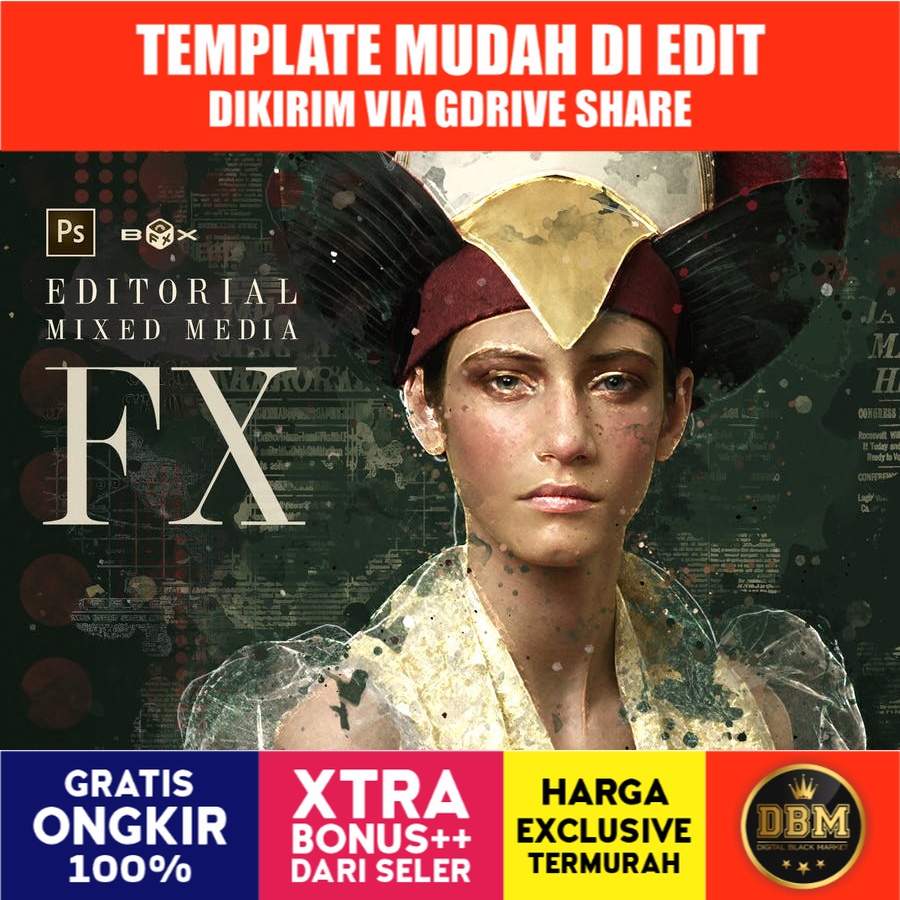 Editorial Mixed Media Fx - Photoshop Add On