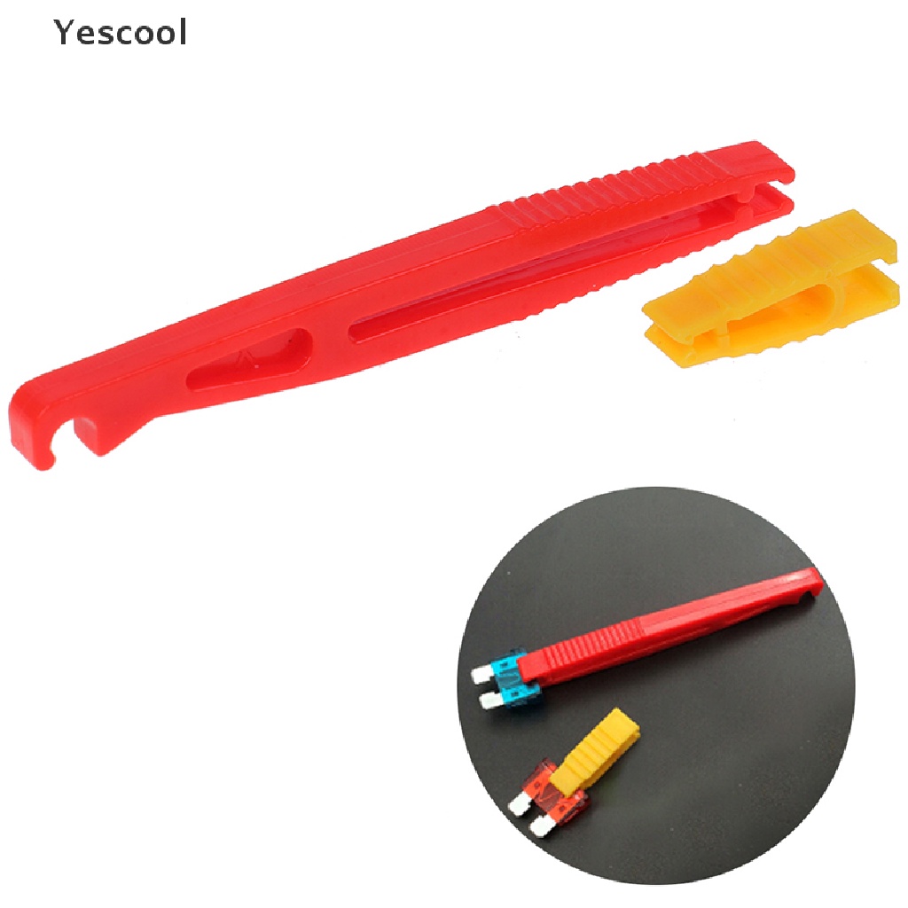 Yescool 2pcs/set Car Automobile Fuse Clips Tools Mini Fuse Puller Extractor Removal Tool .