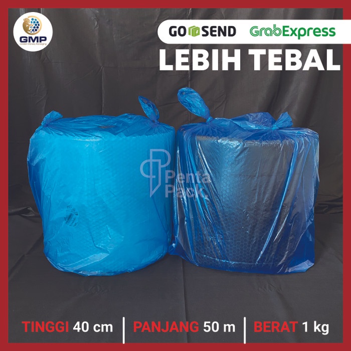 

Ginger- [LEBIH TEBAL] Bubble Wrap GMP 40 cm X 50 m (Putih/Hitam) - Bening