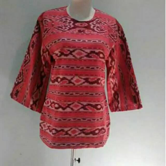 Blouse tenun maluku merah