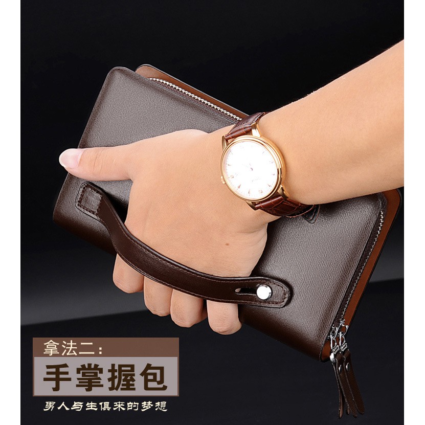 [ORIGINAL] Yueskangaroo Dompet Panjang Kulit Resleting Import Pria dan Wanita Long Wallet Unisex Double Zipper Business Style