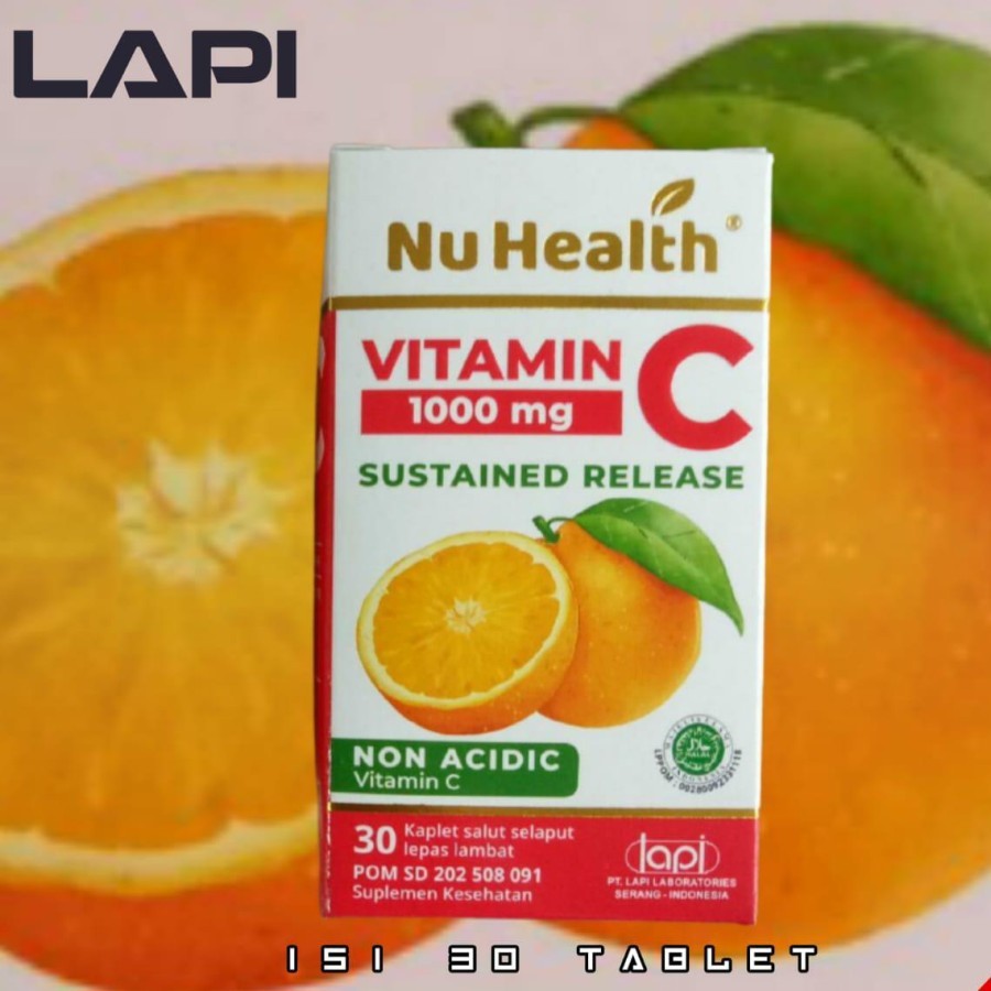 Vit C 1000-NU Healt Vitamin C 1000 Non Acidic isi 30 Kaplet-VITAMIN C