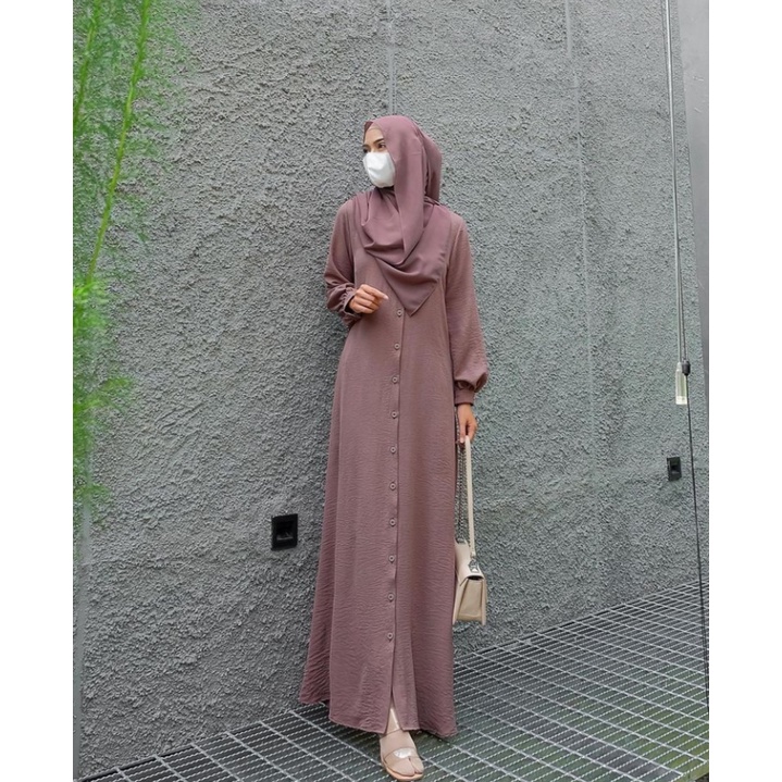 NEW SYAFINA DRESS/dress crinkle/gamis terbaru/gamis crinkle airflow/M-L-XL/terbaru