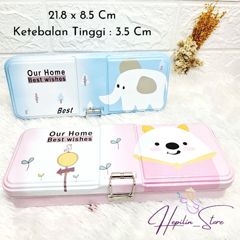 

Pensil Case F-51 Kaleng Beruang , Kelinci , Bebek , Gajah / Kotak Pensil Animal / Tempat Pensil Animal
