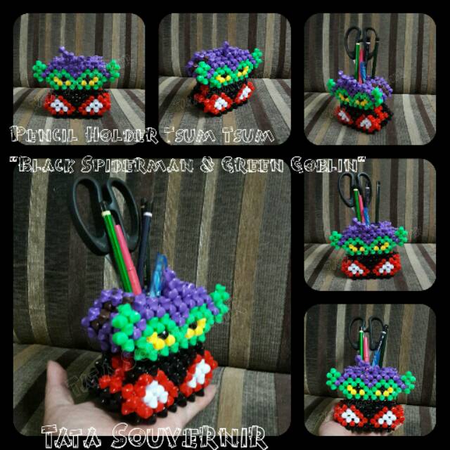 

Pencil Holder Tsum Tsum Special Marvel Character "Black Spiderman & Green Goblin