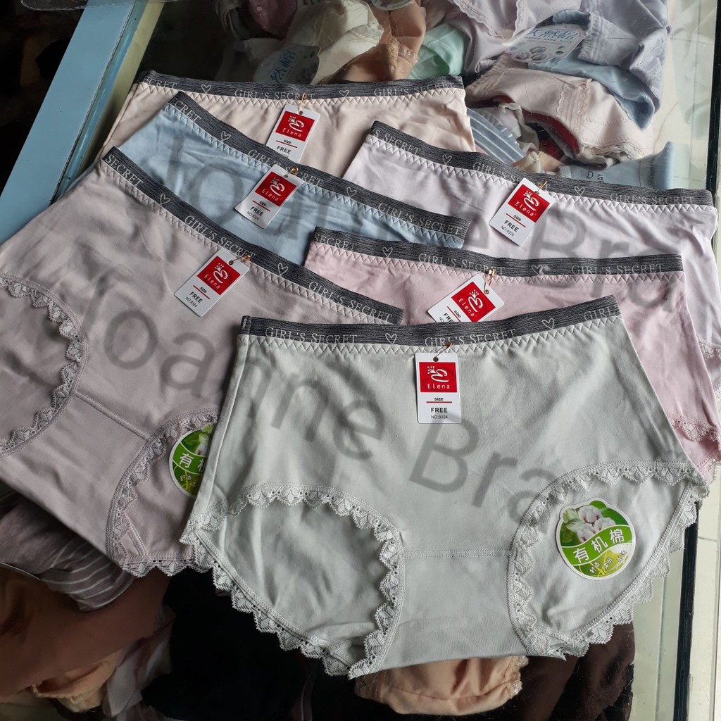 Elena Celana Dalam Wanita Katun Pasak Tinggi E 9324 - CD Wanita Dingin Lembut Premium Quality