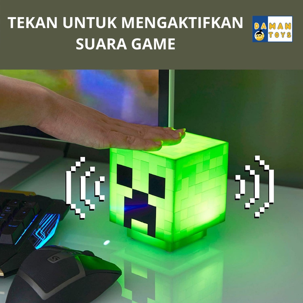 Figure Minecraft Creeper Sway Light Potion Bottle Light Lampu Tidur Karakter Lucu kado ulang Tahun Anak