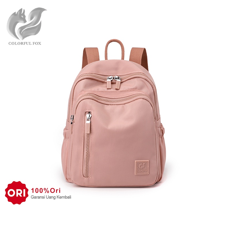 COLORFUL FOX 0482 Tas Ransel Wanita Backpack Wanita Remaja Tas Anti Air WATCHKITE BAEOS-Amaranth Pink